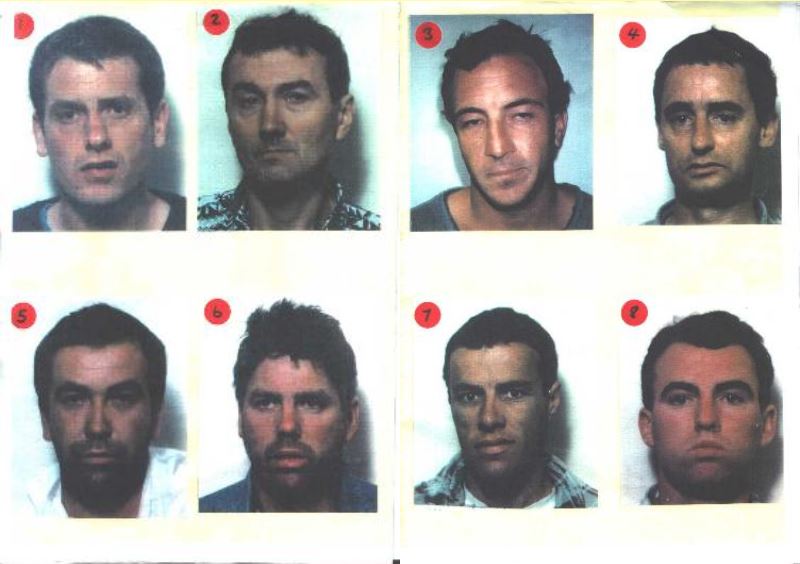 It was with this photographic montage that after four months of trying police seemingly managed to trick a Scott Watson identification out of Guy Wallace. He picked two men from below as standing out more than the others. Can you pick which two they were?